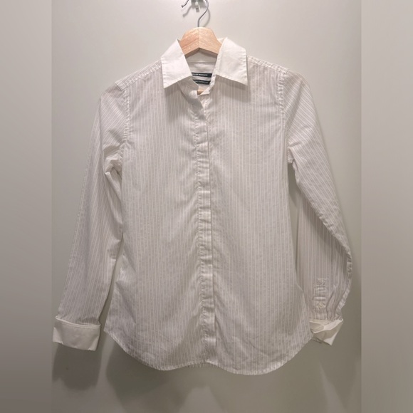 Club Monaco_XS_Women Shirt_Stripe_Hidden button - Picture 1 of 5